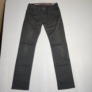 Buffalo David Bitton Rock for Freedom denim men's size W29/34 black Semmor Slim
